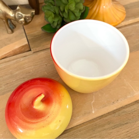 Vintage Hazel Atlas Ombre Apple Jam Jar 4” - Picture 5 of 6